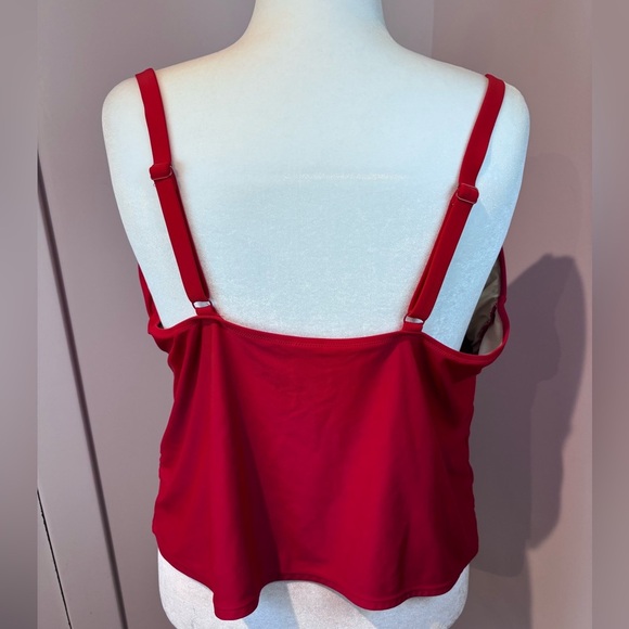 Old Navy Vibrant Red Tankini Top Size 4X - Picture 6 of 14